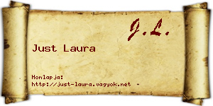 Just Laura névjegykártya
